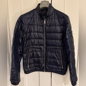 Prada Men's Dark Blue Puffer Jacket